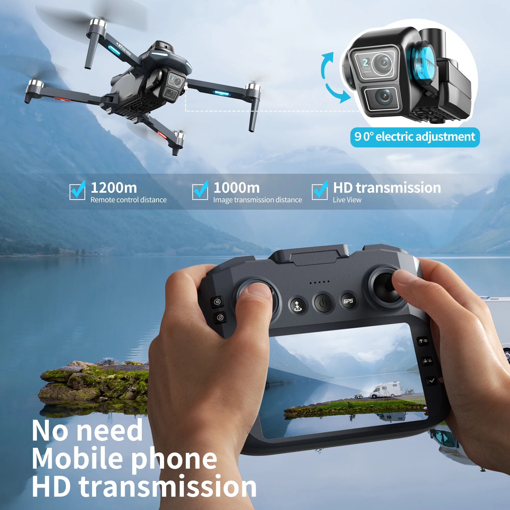 Drone GPS Originale XT606 MAX  - Drone Kit Professional recensione e prezzo
